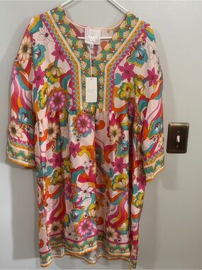 Johnny Was Jade Barbara mini dress in prismatic dream floral multicolor medium